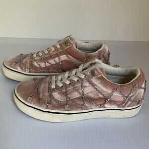 Vans x Sandy Liang Pink Velvet Chain Sneakers • Women’s US 6 • Limited Edition